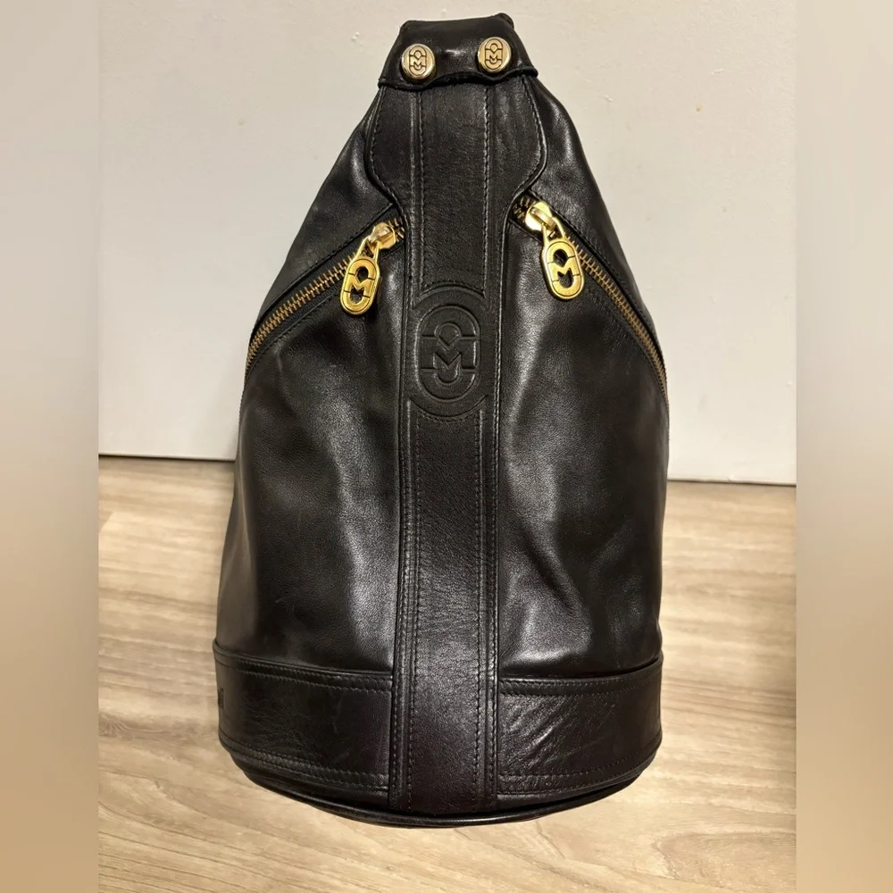 Marino Orlandi Leather Sling Bucket Bag - Picture 1 of 9